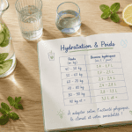 quantite d eau a boire par jour selon poids verres carafe carnet