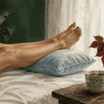 remède grand-mère circulation du sang jambes allongées infusion