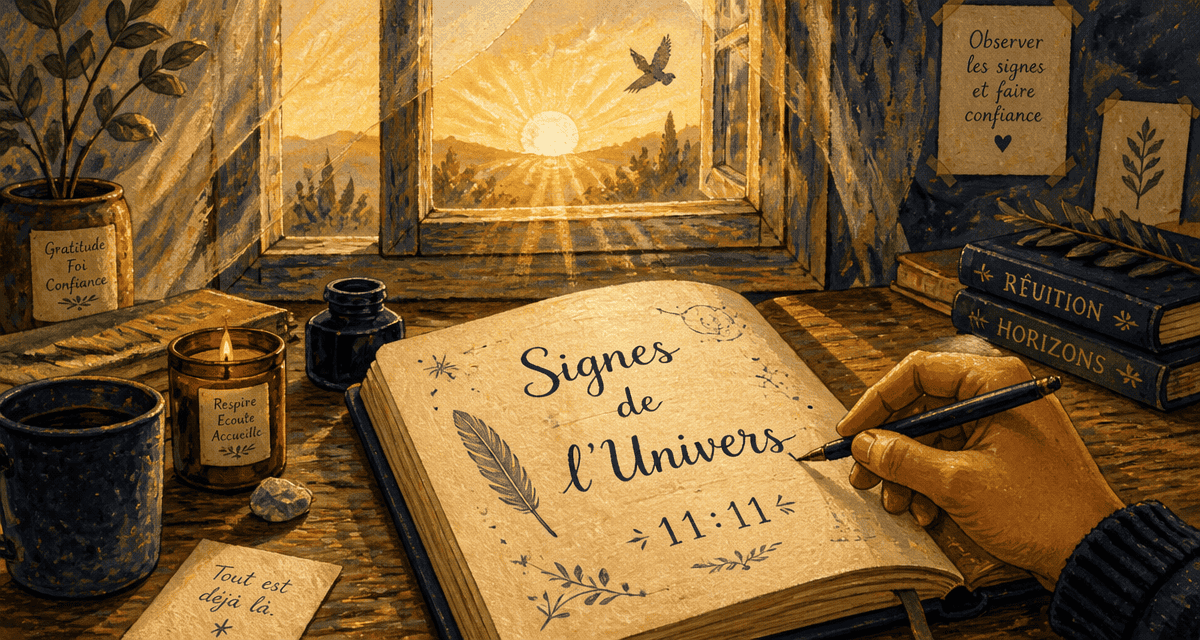signe de l univers carnet fenêtre oiseau
