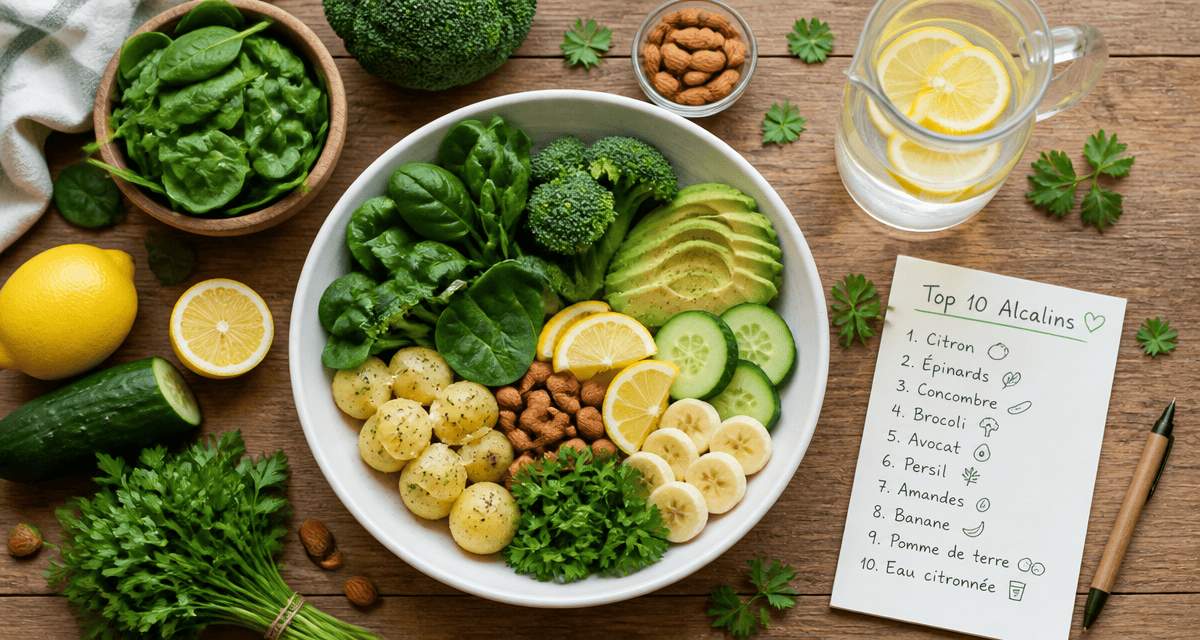 top 10 aliments alcalins sur table saine