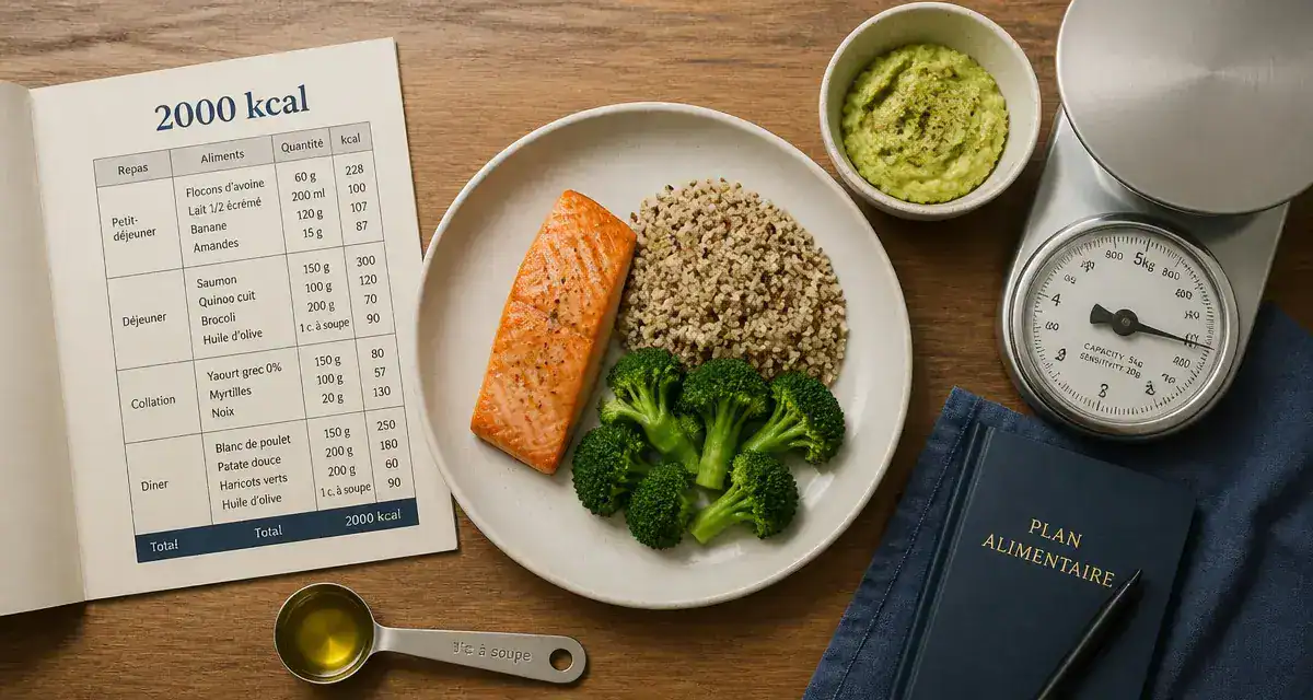 2000 calories par jour : assiette équilibrée et portions calibrées