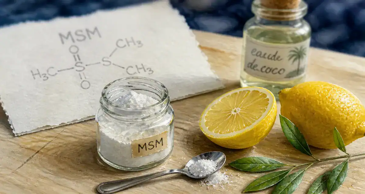 methyl sulfonyl methane msm en poudre pour articulations (soufre organique)