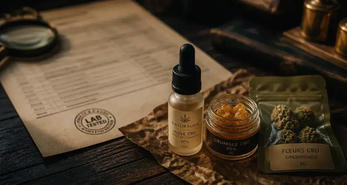 Pure Extract CBD : trio produits et rapport de laboratoire