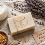 savon lait de chèvre bienfaits sur lin avec lavande
