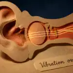 Tympan qui vibre tout seul : vibrations de l’oreille