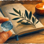 Emma signification spirituelle : topaze polie, bougie et présence divine
