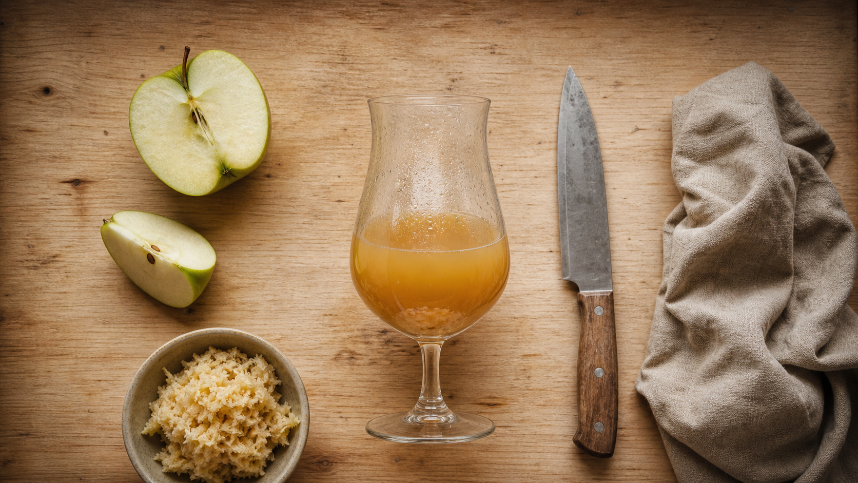 Jus de pommes bienfaits : verre de jus trouble