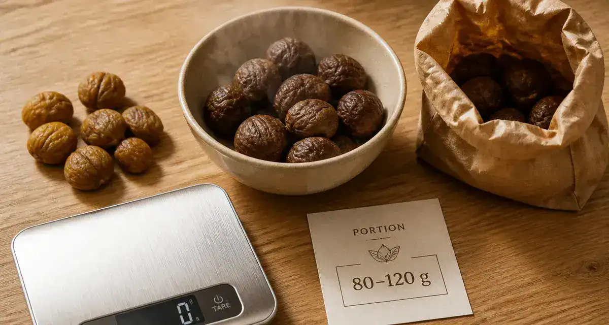 Les marrons font ils grossir : portion de marrons bouillis (80–120 g)