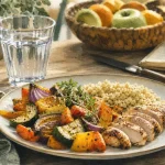 Manger équilibré sans se priver : assiette 80/20, légumes et poulet