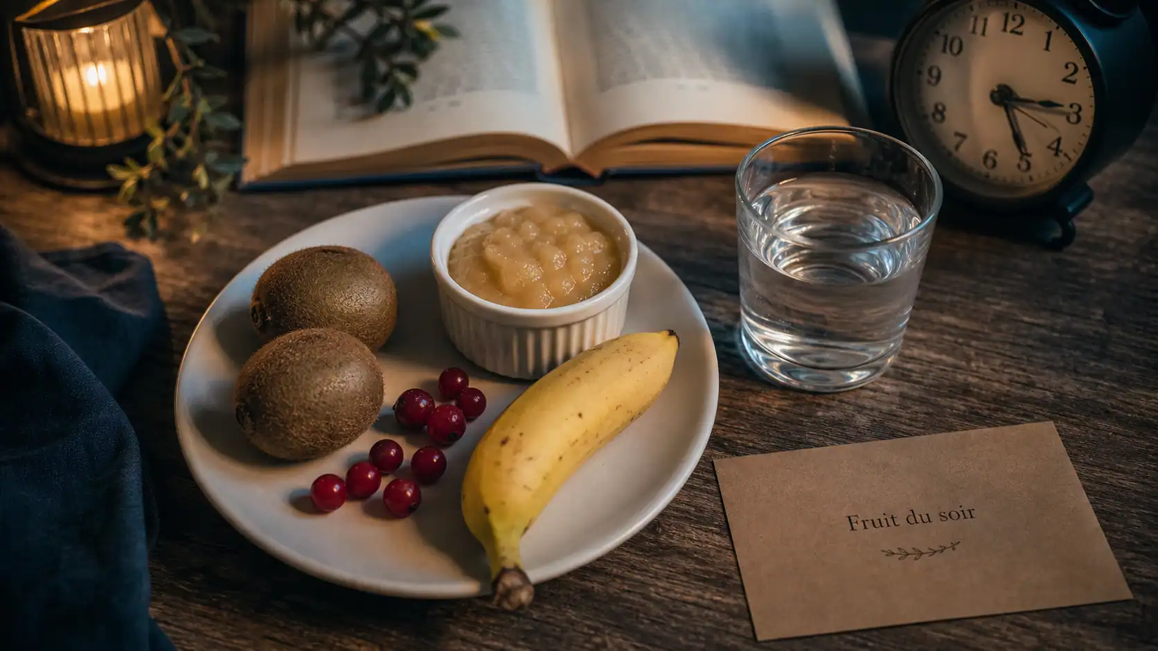 Manger des fruits le soir avant de se coucher : kiwis, banane et fruits rouges