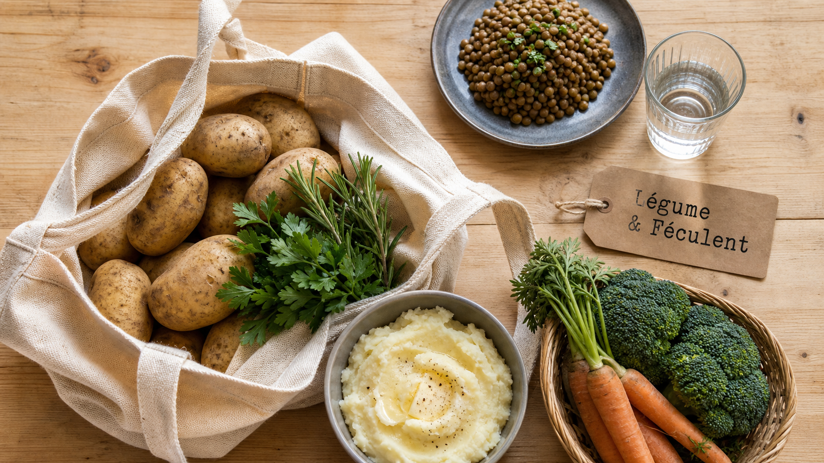 Pommes de terre, legumes ou feculent : sac et purée