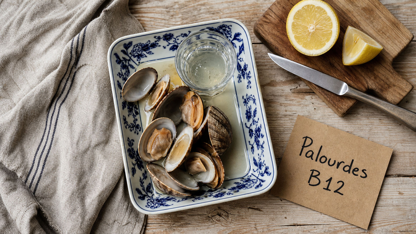 Palourdes, aliment riche en vitamine B12