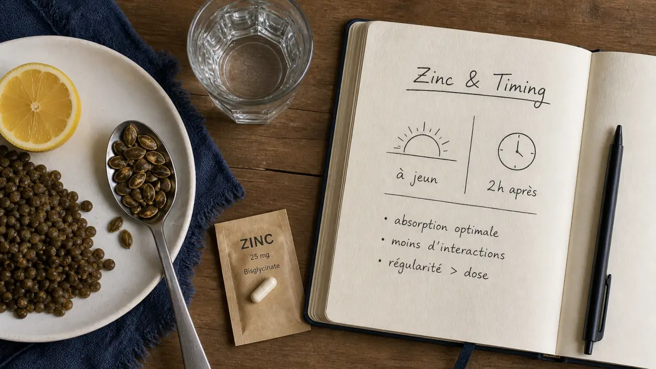 Comment prendre le zinc : gélule, timing à jeun ou au repas