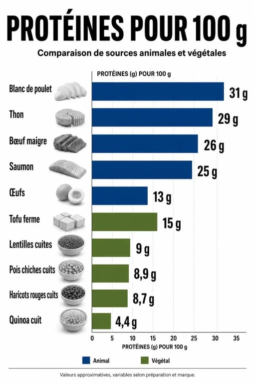 Comparatif des aliments riches en protéines pour la musculation