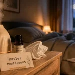 Huile essentielle ronflement : diffuseur à côté du lit contre le nez bouché et le stress