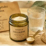 Peptide de collagene avis : pot de collagène en poudre et eau tiède
