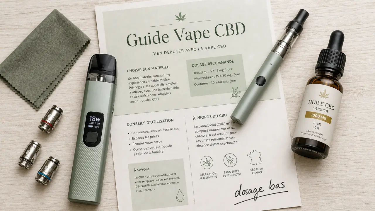 Vape for cbd : dosage bas, format pod et vape pen