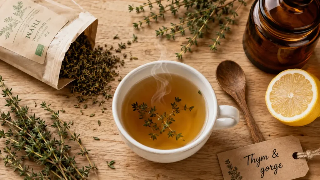 Toux, gorge irritée, digestion : ce que la tisane de thym peut apporter