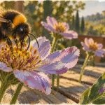 Bourdon signification spirituelle : abondance, résilience et protection sur une fleur