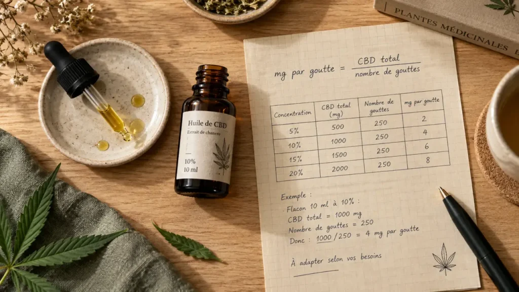 Calculer son dosage de CBD : la concentration ne suffit pas pour connaître les mg par goutte
