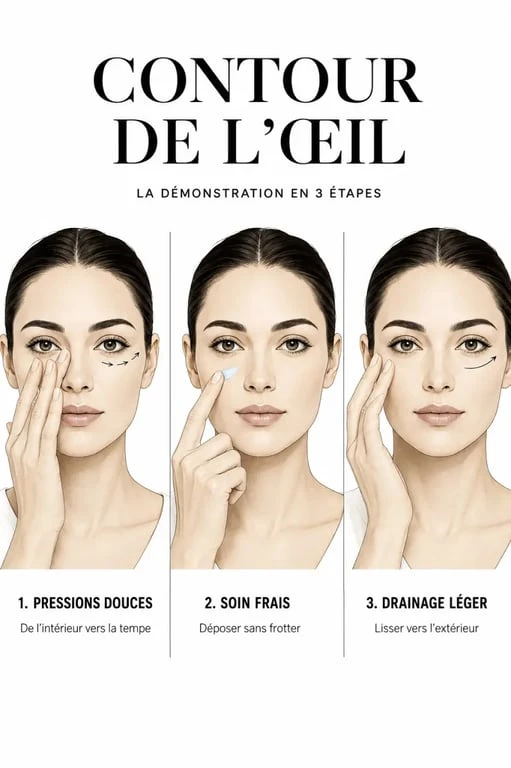 Comment enlever les poches sous les yeux avec des gestes de drainage doux le matin