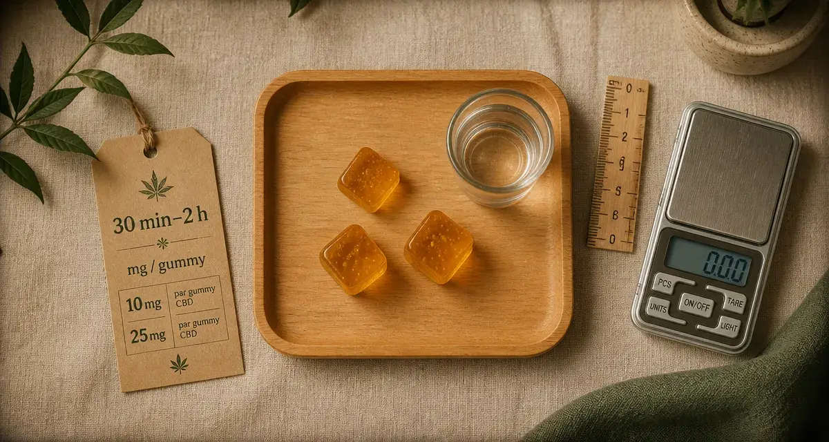 Gummies CBD plus lents que l’huile : différence de durée