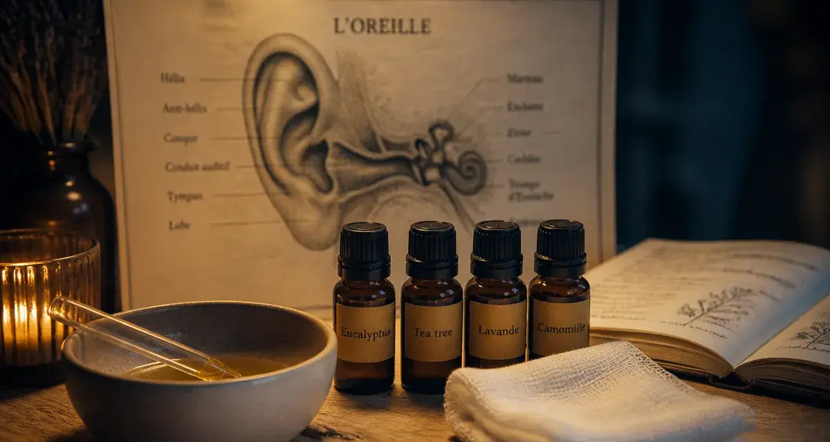 Otite huile essentielle : huiles essentielles et dilutions pour oreille
