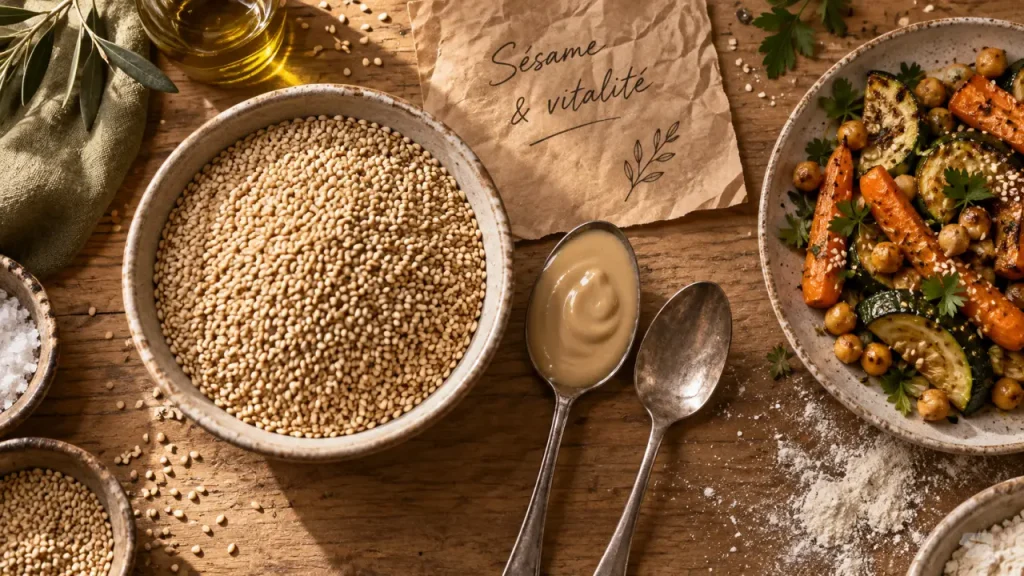Les bienfaits du sésame : fibres, minéraux et portions à maîtriser