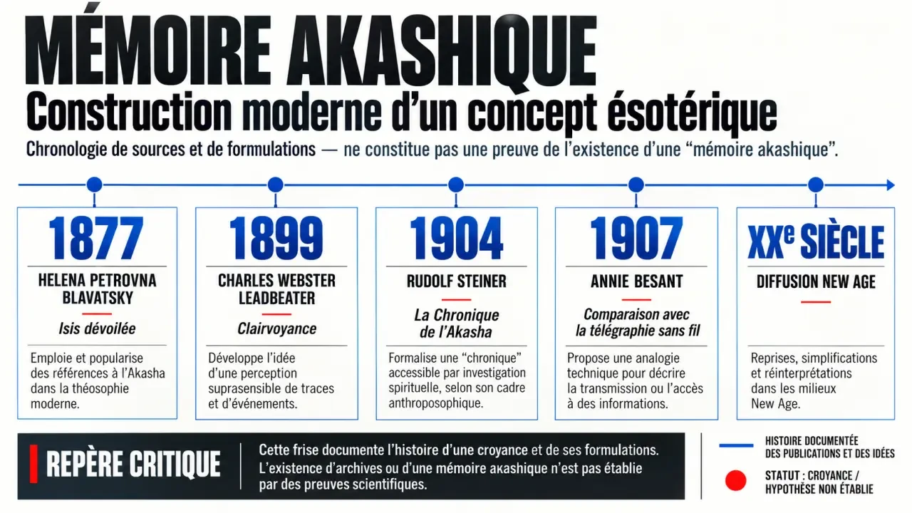 Chronologie de l’origine théosophique et de la diffusion de la mémoire akashique