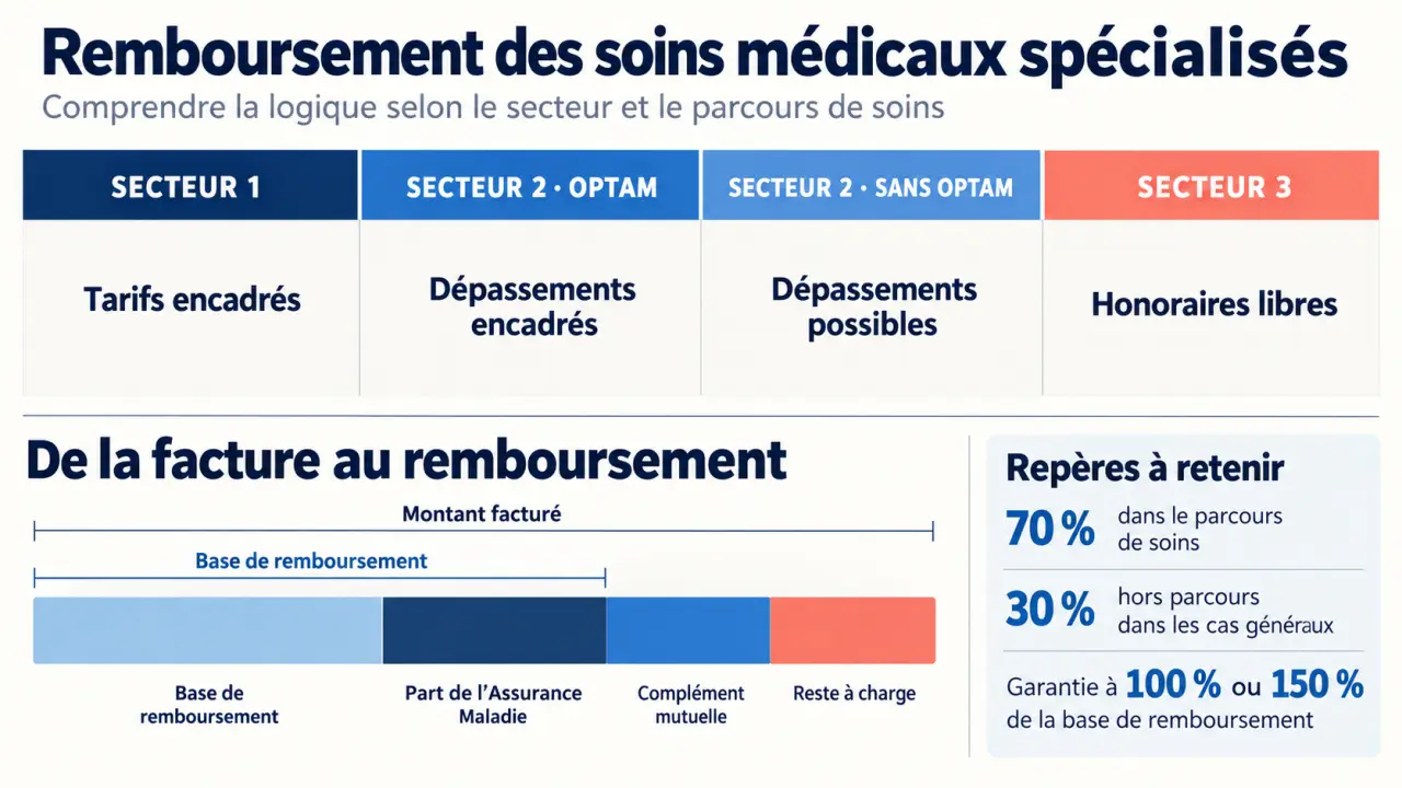 Optimiser le remboursement de ses soins médicaux spécialisés : secteurs conventionnés, base de remboursement et reste à charge