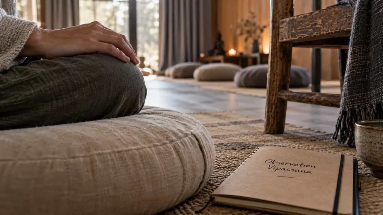 Méditation vipassana : observer sans réagir, retraite silencieuse à la maison